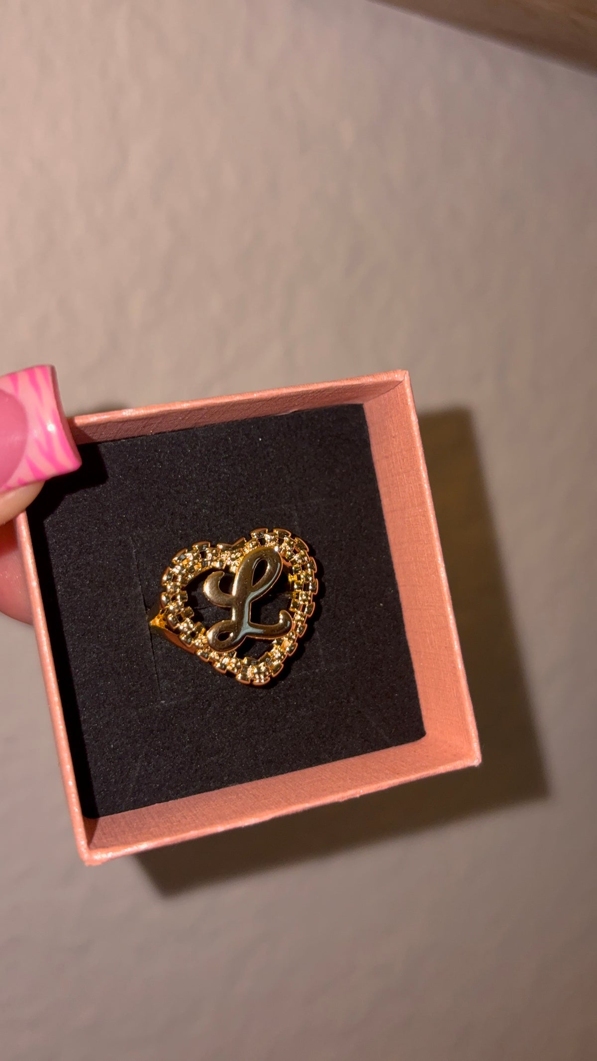 Heart Letter Ring