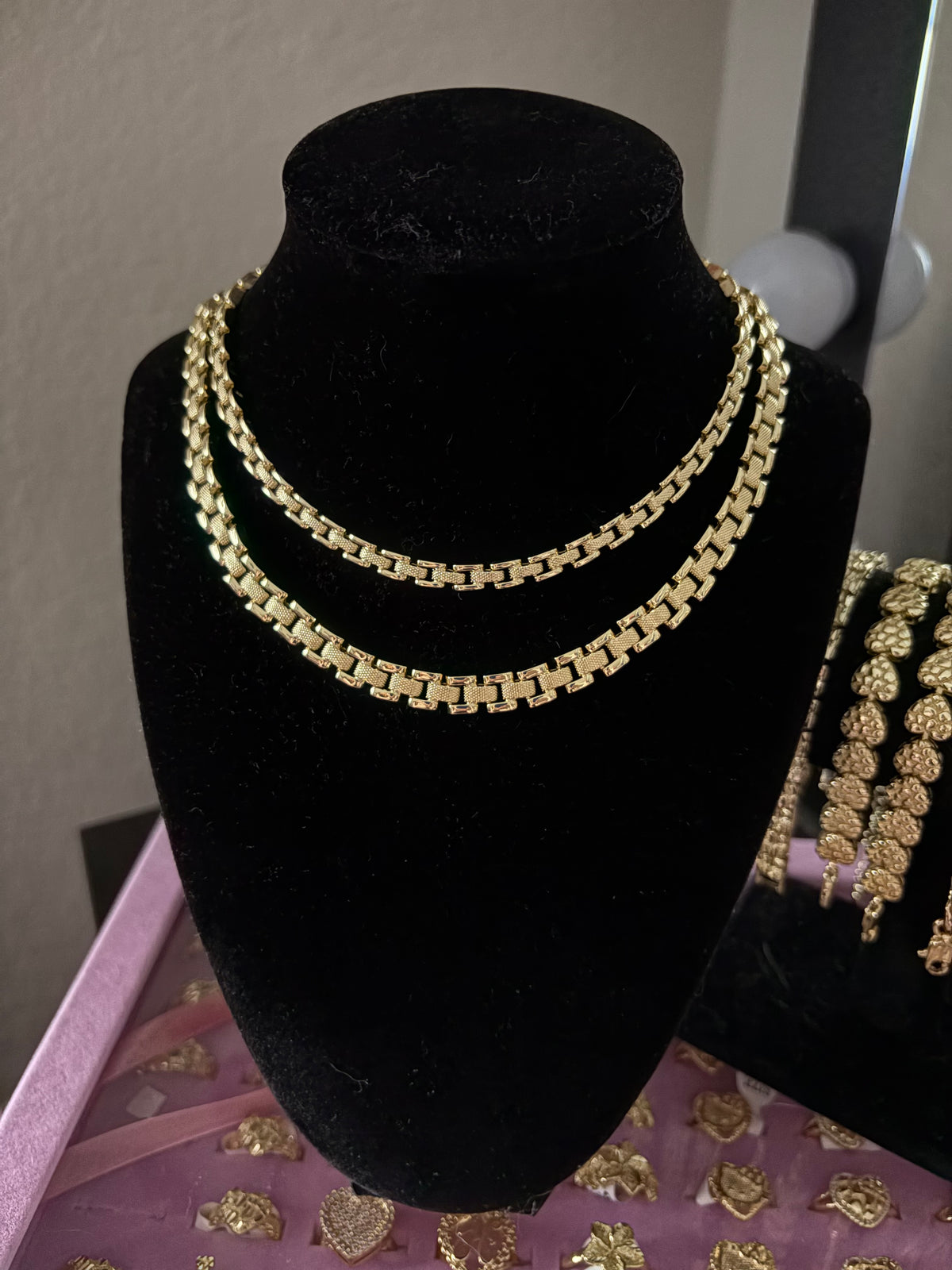 Scratched Gold Chain