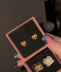 Small Heart Nugget Earrings
