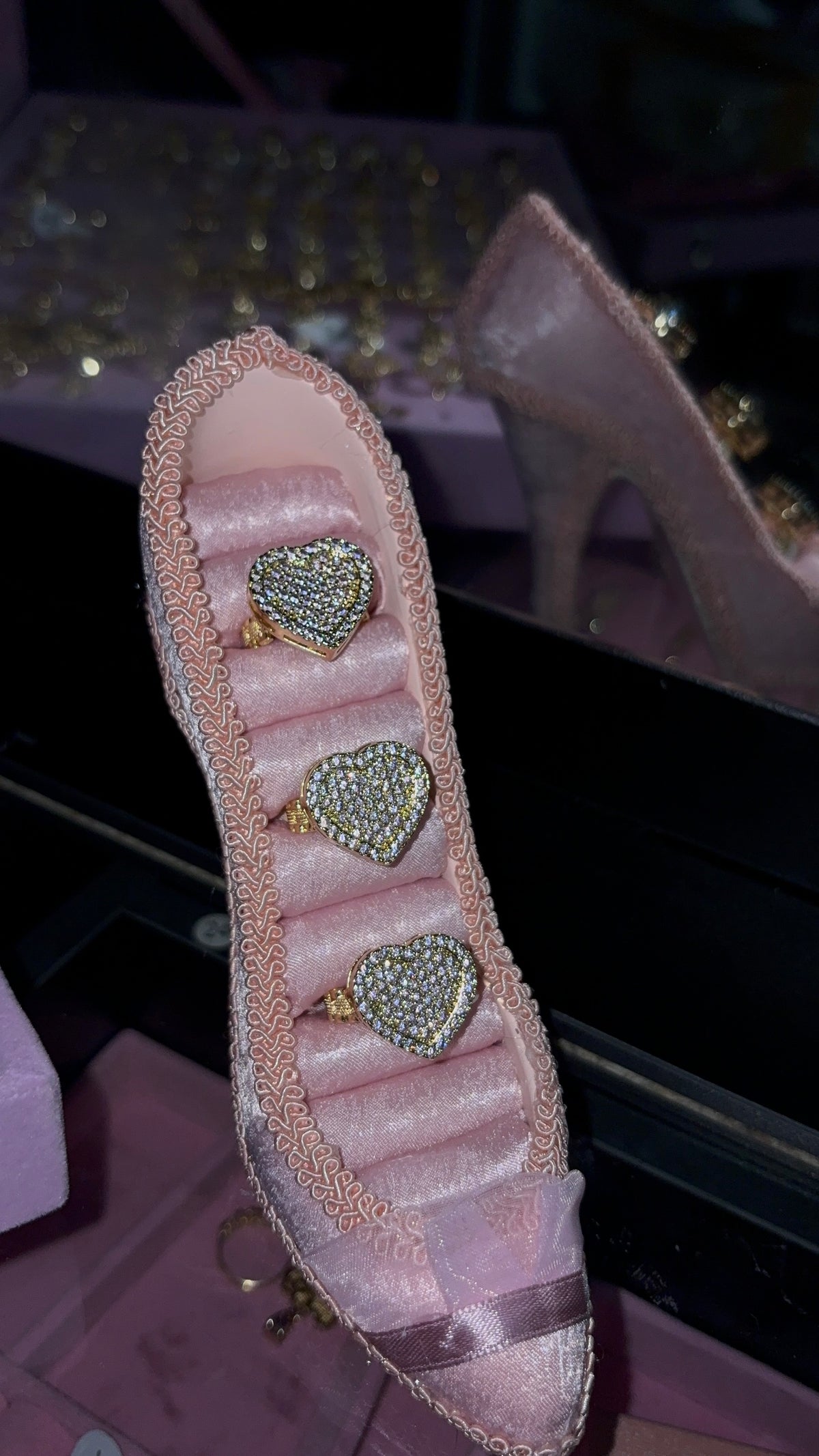 Large Pink Diamond Heart