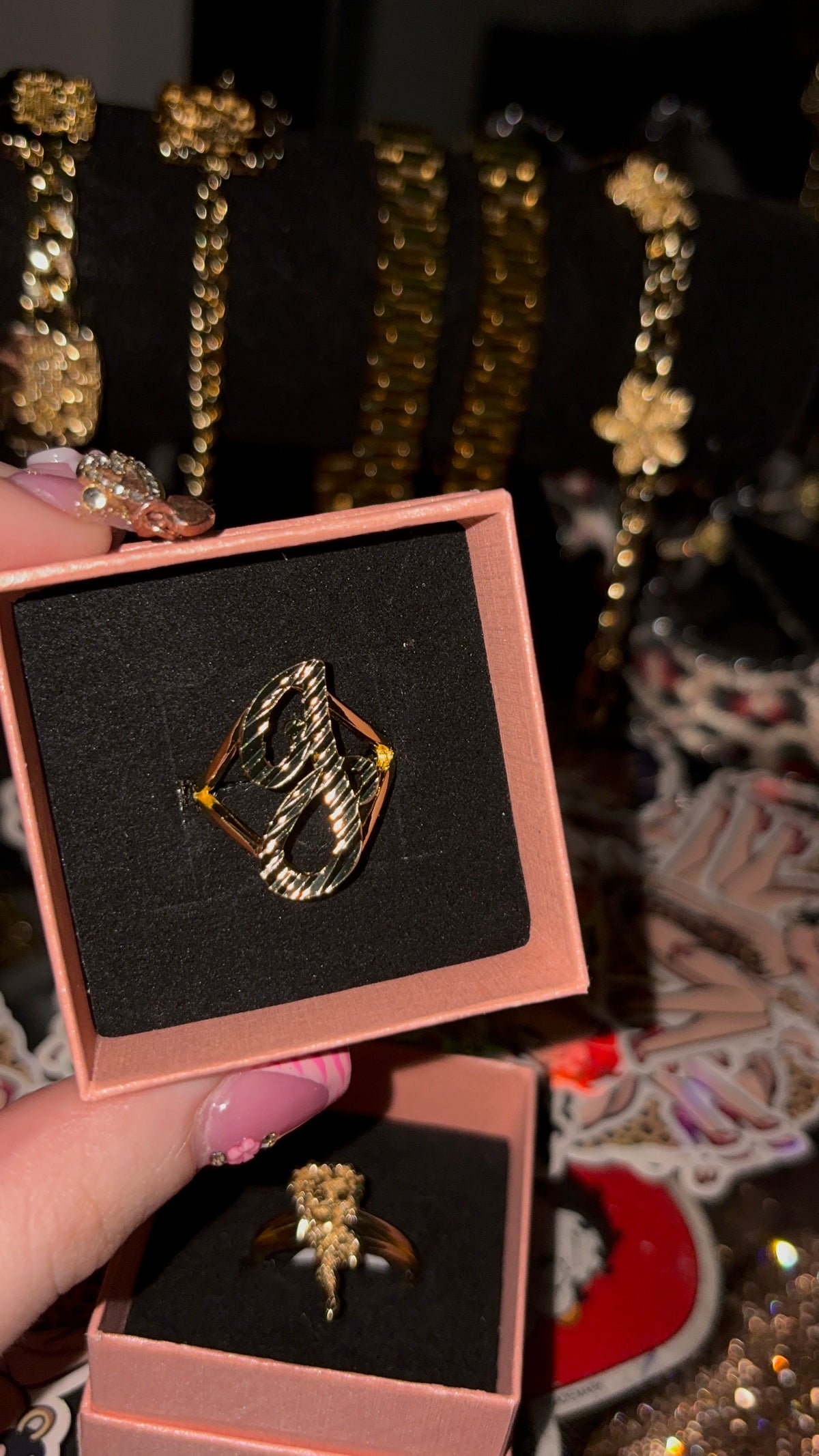 Large Letter Ring