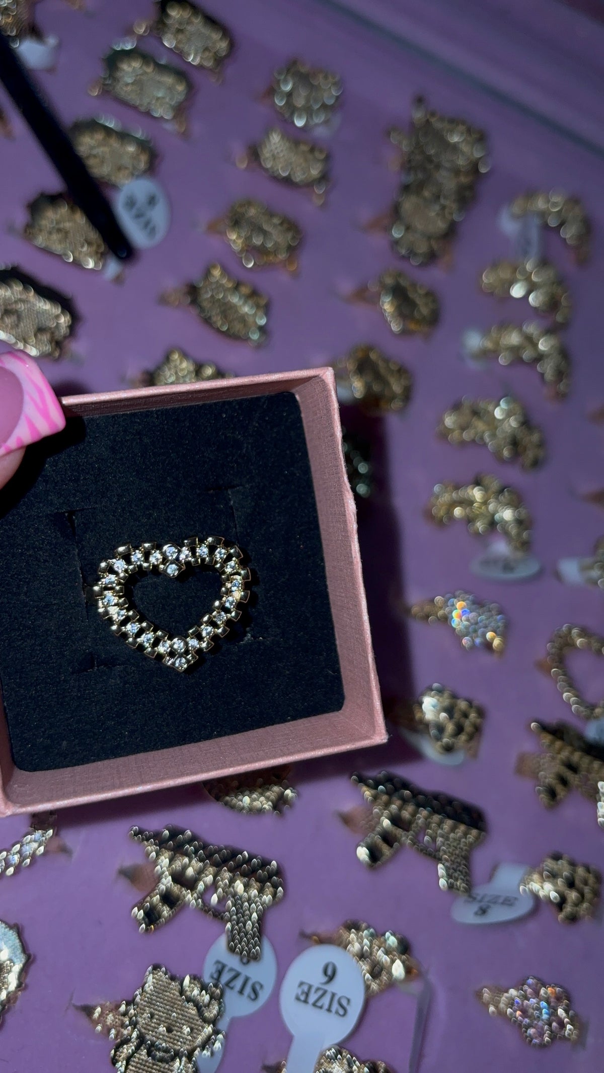 Diamond Heart Shaped Ring